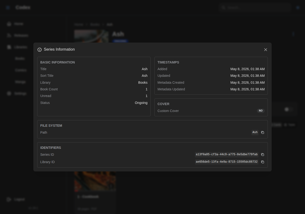 Series Info Modal